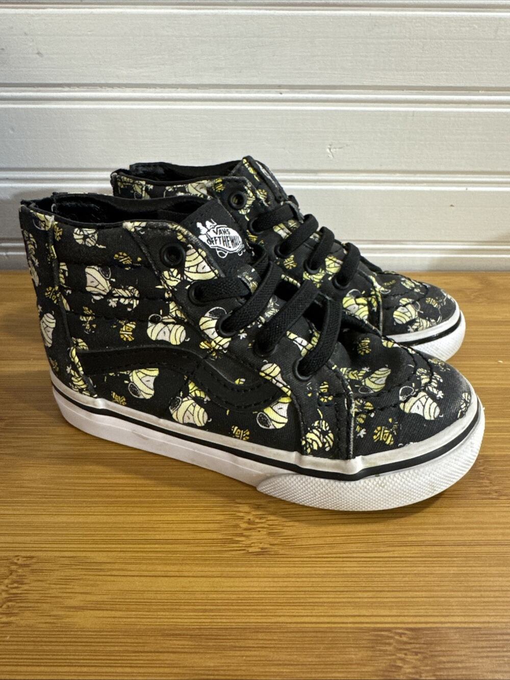 Vans Peanuts SK8-Hi Zip Glow Mummies Kids Shoes Size 6 - Halloween